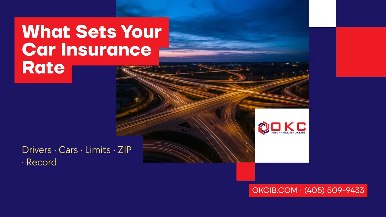 What sets your Oklahoma car insurance rate: drivers, cars, limits, ZIP and record