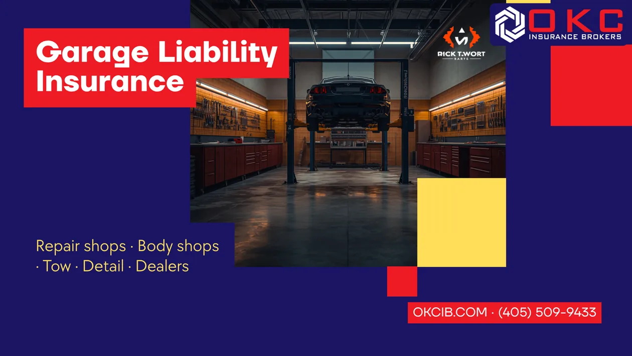Garage liability insurance for Oklahoma repair shops, body shops, tow operators, detailers and dealers